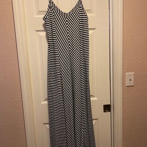 INC Navy stripe Maxi Dress XL